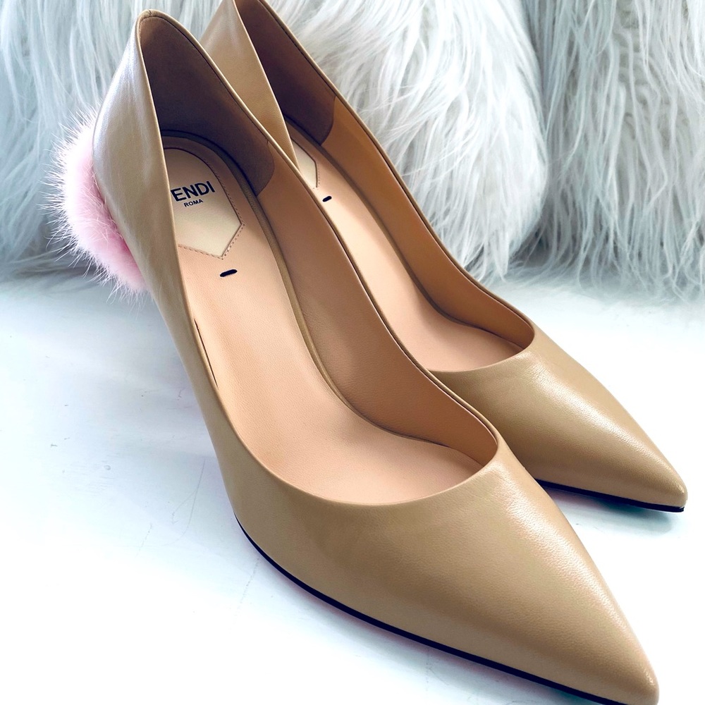 Authentic Fendii camel pumps